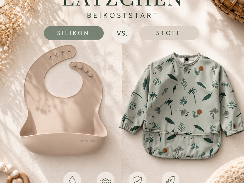 Lätzchen Beikoststart: Silikon vs. Stoff – was wirklich hilft