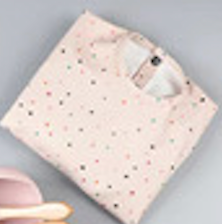 Langarm Lätzchen (Wasserdicht) - Pastell Rose