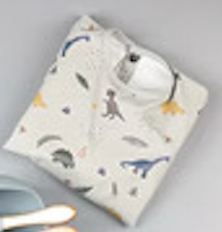 Langarm Lätzchen (Wasserdicht) - Champagner Grau