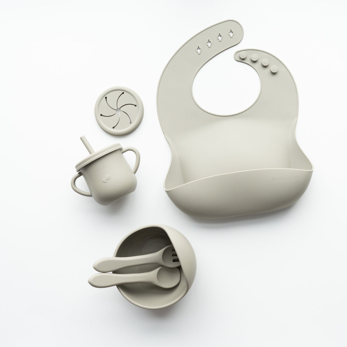 Silikon Lätzchen mit Auffangschale