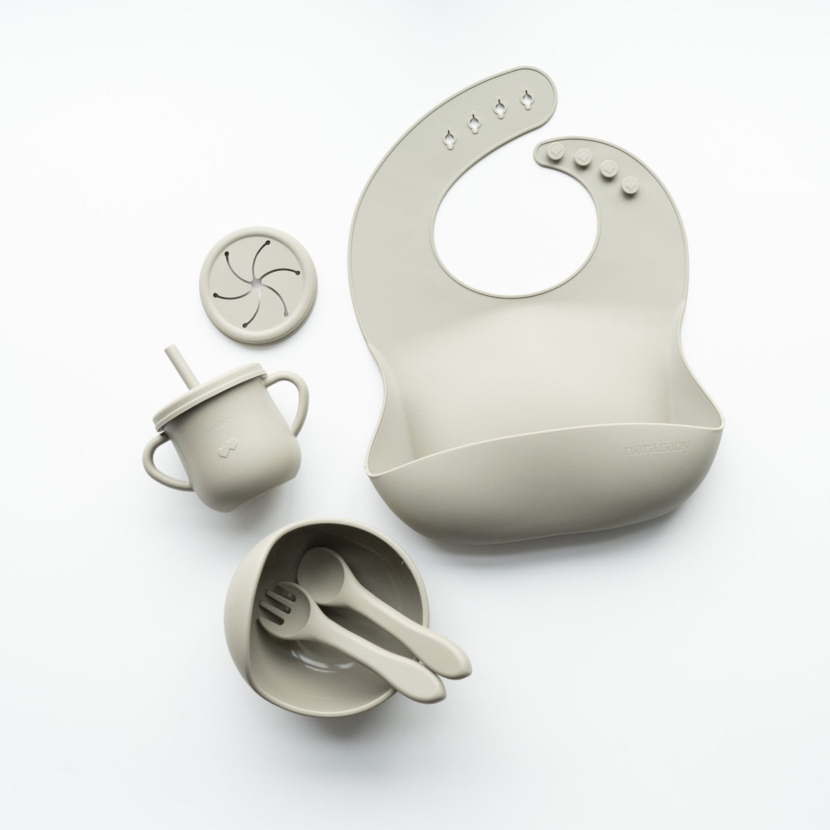 Silikon Lätzchen mit Auffangschale