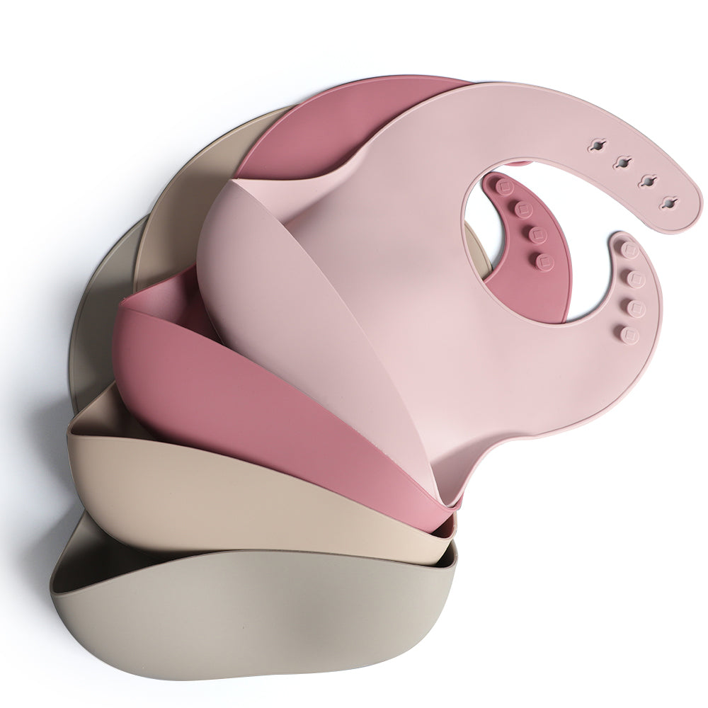 Silikon Lätzchen mit Auffangschale