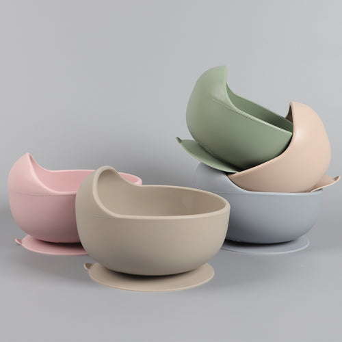 Silikon-Schale mit Saugnapf (Ergonomische Form)