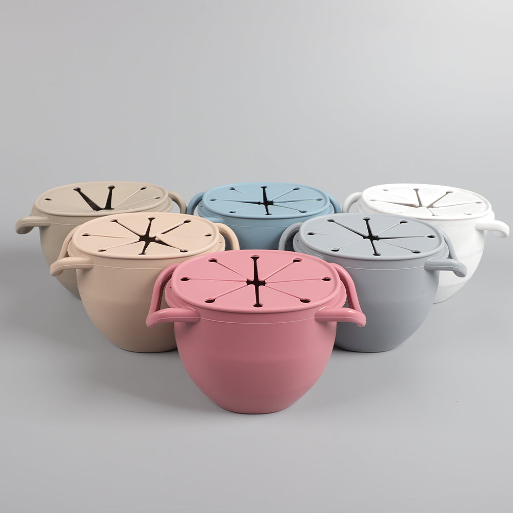 Silikon Snackbecher (mit Lamellendeckel)