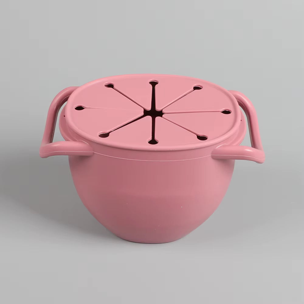 Silikon Snackbecher (mit Lamellendeckel) - Pastell Rose